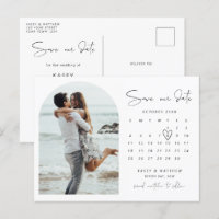 Arch calendar photo Save the Date Invitation