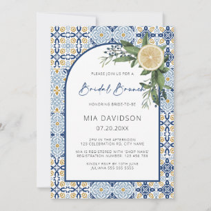 Arch Citrus Lemon Amalfi Positano Bridal Brunch Invitation