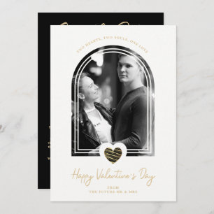 Arch Effect Black Heart Happy Valentine's Day Save The Date