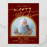 Arch Frame Birth Announcement Foil Postcard<br><div class="desc">Modern calligraphy, arch-themed Christmas postcard. Easy to personalize with your details. PLEASE NOTE: For assistance on orders, shipping, product information, etc., contact Zazzle Customer Care directly.</div>