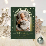 Arch Frame Birth Announcement  Foil Postcard<br><div class="desc">Retro-inspired,  arch-themed Christmas postcard. Easy to personalize with your details. PLEASE NOTE: For assistance on orders,  shipping,  product information,  etc.,  contact Zazzle Customer Care directly.</div>