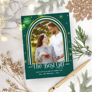 Arch Frame Christmas Pregnancy Announcement