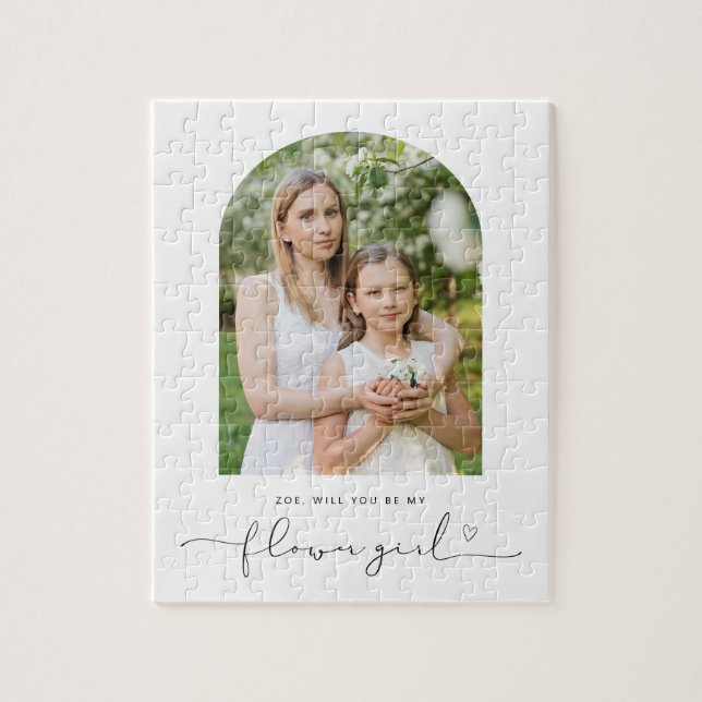 Arch frame sera-tu mon puzzle fille fleur (Vertical)