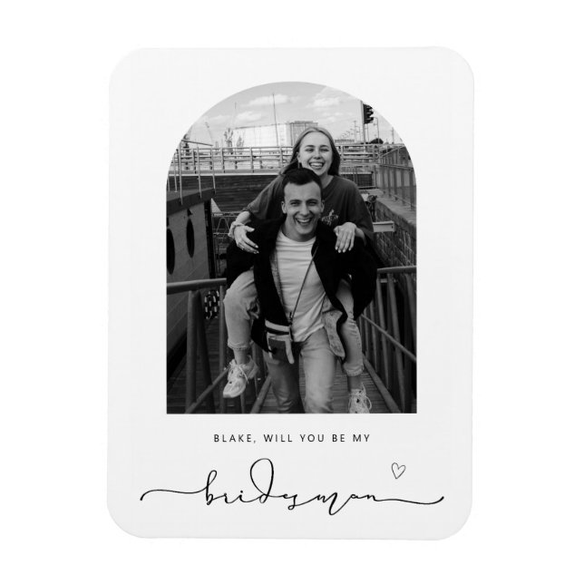 Arch Frame Seras-tu mon Bridesman Magnet (Vertical)