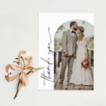 Arch Frame Wedding Photo Thank You Card<br><div class="desc">Minimalist and modern wedding thank you card. Text and messages can be edited on the back of the card. For more advanced customization of this design,  e.g. changing layout,  font or text size please click the "CUSTOMIZE" button above. Please contact me for any questions!</div>