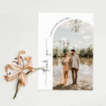 Arch Frame Wedding Photo Thank You Card<br><div class="desc">Minimalist and modern wedding thank you card. Text and messages can be edited on the back of the card. For more advanced customization of this design,  e.g. changing layout,  font or text size please click the "CUSTOMIZE" button above. Please contact me for any questions!</div>