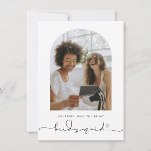 Arch Frame Will You be my Bridesmaid Proposal Card