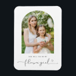 Arch frame will you be my flower girl magnet<br><div class="desc">Minimalist and modern will you be my flower girl proposal magnet. For more advanced customization of this design,  e.g. changing layout,  font or text size please click the "CUSTOMIZE" button above. Please contact me for any questions!</div>