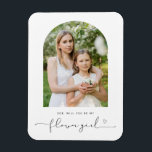 Arch frame will you be my flower girl magnet<br><div class="desc">Minimalist and modern will you be my flower girl proposal magnet. For more advanced customization of this design,  e.g. changing layout,  font or text size please click the "CUSTOMIZE" button above. Please contact me for any questions!</div>