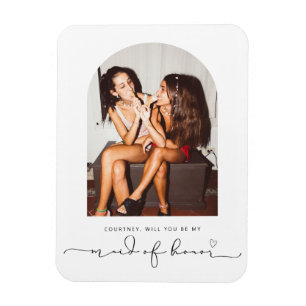 Arch frame will you be my maid of honour magnet