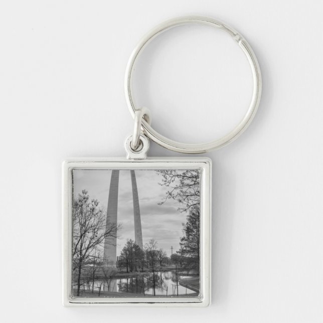 Arch From The Park Grayscale Keychain (Front)