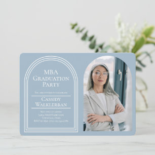 Arch Graduate MBA Photo Graduation Invitation