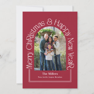 Arch Greeting Editable Colour Holiday Card