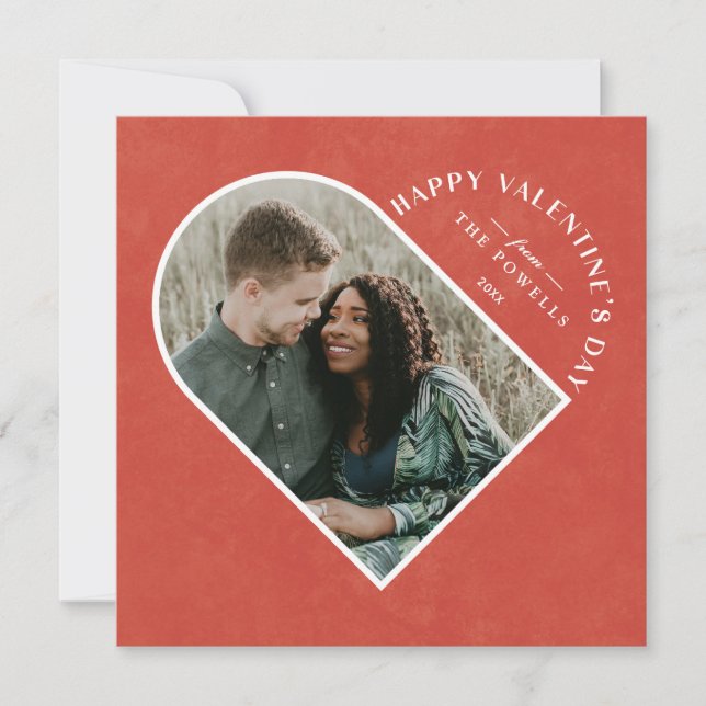 Arch Heart Saint Valentin Carte photo - Rouge (Devant)