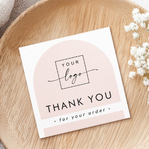 Arch light blush pink business thank you insert