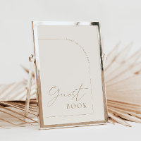 Arch Minimal Calligraphy Guest Book Wedding Sign  