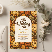 Arch Modern Retro 70s Floral Wedding