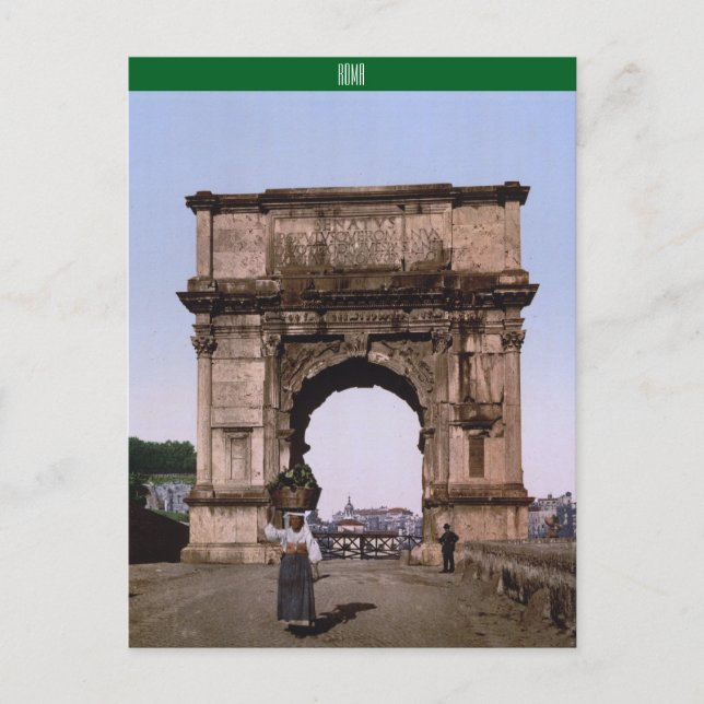 Arch of Titus, Rome  (c. 1900) Postcard (Front)