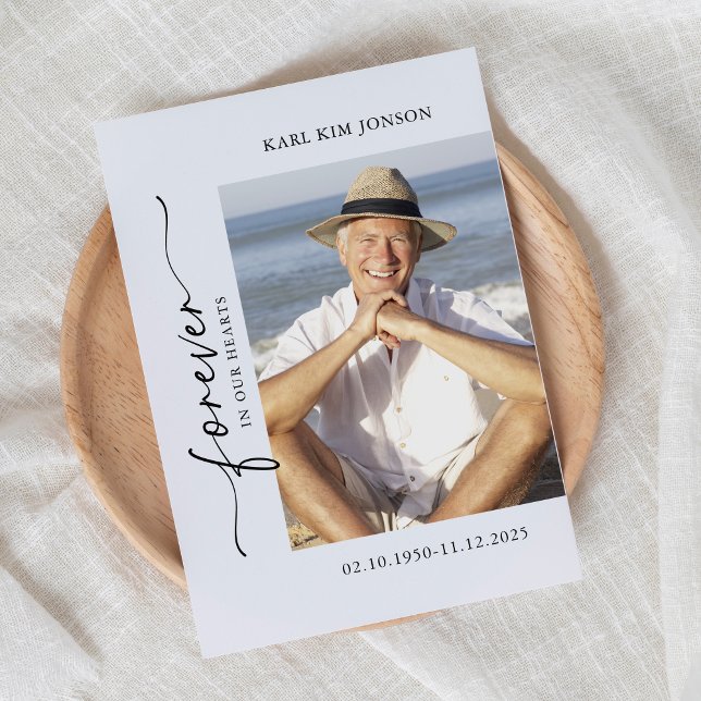 Arch Photo Calligraphy Script Sympathy Funeral Thank You Card (Creator Uploaded)