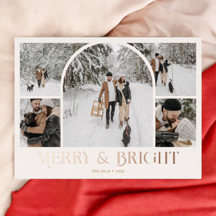 Arch Photo Collage Merry Christmas Foil Holiday