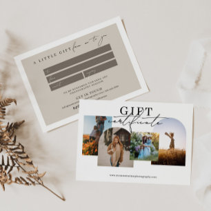 Arch Photo Collage Photography Gift Certificate