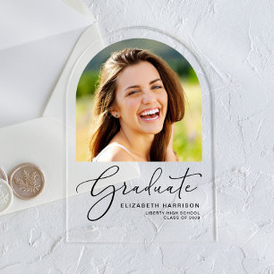 Arch Photo Graduation Acrylic Announcement