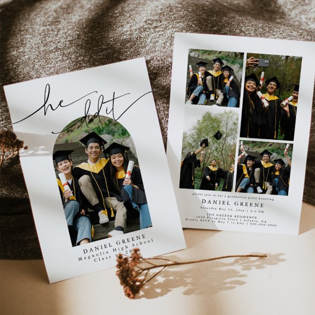 Arch Photo Graduation Party Invite Announcement  (Creator Uploaded)