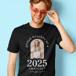 Arch Photo Proud Brother of 2023 Graduate  T-Shirt<br><div class="desc">Arch Photo Proud Brother of 2023 Graduate. Especially for brothers of newly graduated students to wear with pride. Your sibling's photo is within an arch shape, and the year large and bold, with graduate's name. Easily personalise the text as required and replace the photo with your own of portrait orientation....</div>