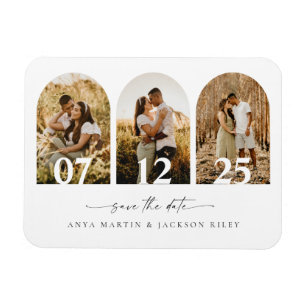 Arch Photo Save The Date Wedding Card Announcement Magnet