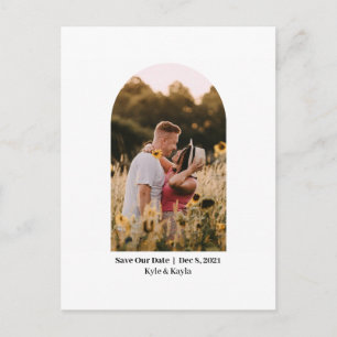 Arch Photo Simple Elegant Chic Save the Date  Postcard