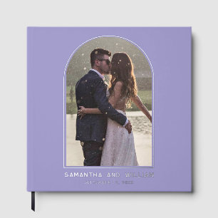 Arch Photo Typography Elegant Wedding Guest Book