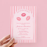 Arch Pink Lips Kiss The Miss Goodbye Bridal Shower