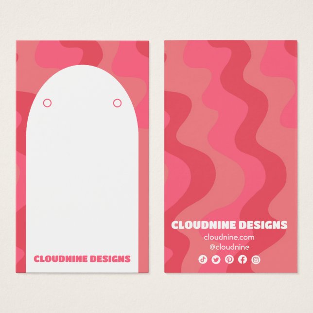 Arch Retro Vagues Elevant Collier Bijoux Display (Devant & derrière)