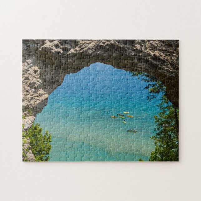 Arch Rock Canoeing Jigsaw Puzzle (Horizontal)