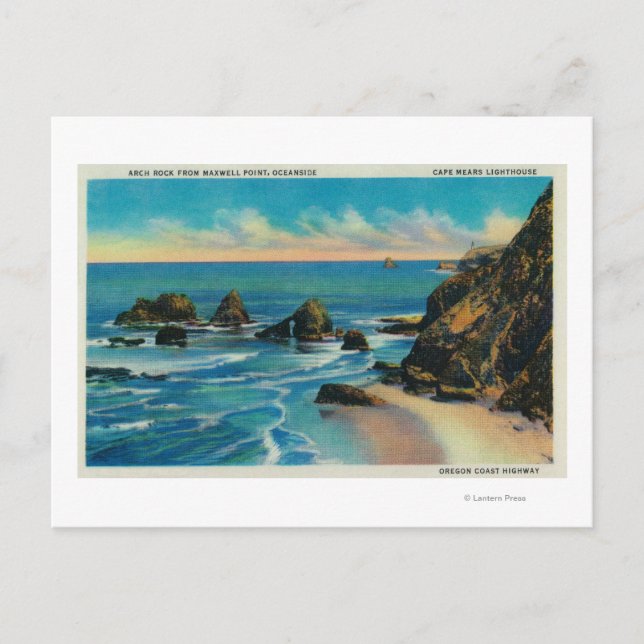Arch Rock from Maxwell Point, OceansideCoast Postcard (Front)