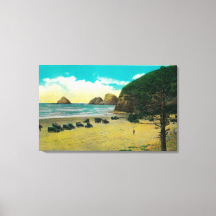 Arch Rocks and Maxwell Point Canvas Print