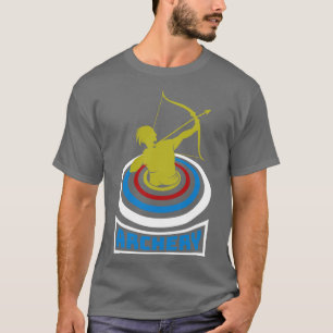 Arch Sport Archer Archery Arrow And Bow  (16) T-Shirt