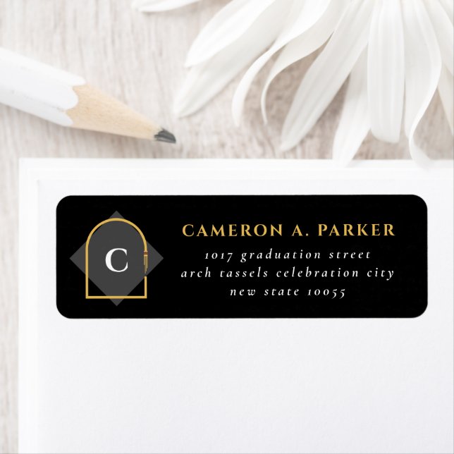 Arch Tassels Minimalist Frame Monogram Graduation (Insitu)