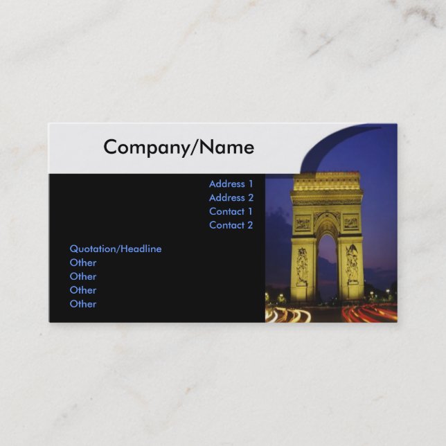 Arch The Triumph Business Card (Front)