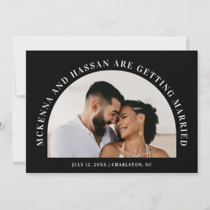 Arch Top Save the Date Engagement Announcement