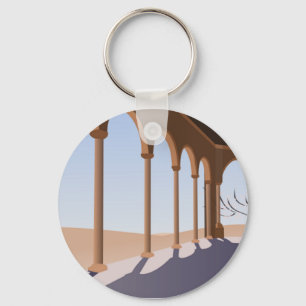 Arch walls drawing keychain