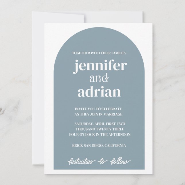 Arch Wedding Invitations (Back)