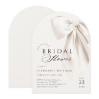 Arch White Elegant Bow nuptiale douche Invitation
