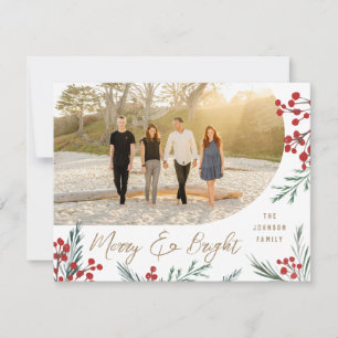 Arch Winter Botanicals Photo Christmas Holiday Card