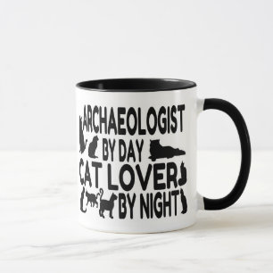 Archaeologist Cat Lover Mug