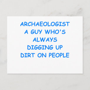 archaeologist postcard