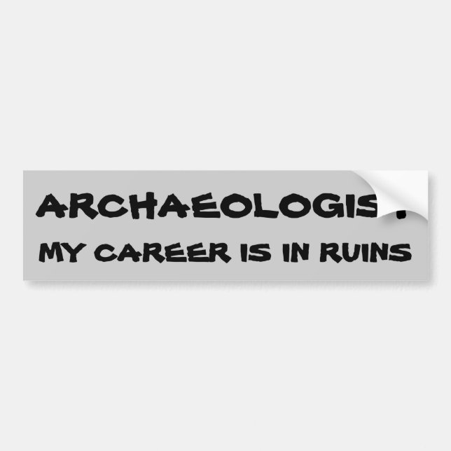 Archaeologist Pun. Career In Ruins Bumper Sticker (Front)