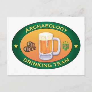 Archaeology Drinking Team Postcard