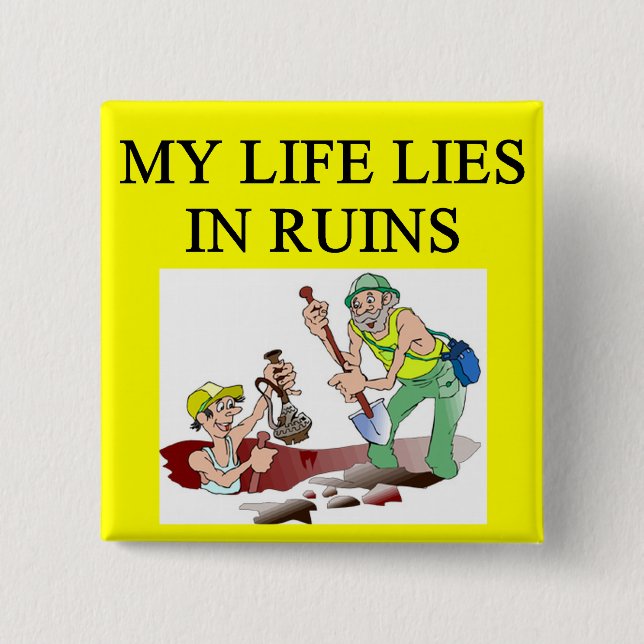 ARCHaeology joke 2 Inch Square Button (Front)