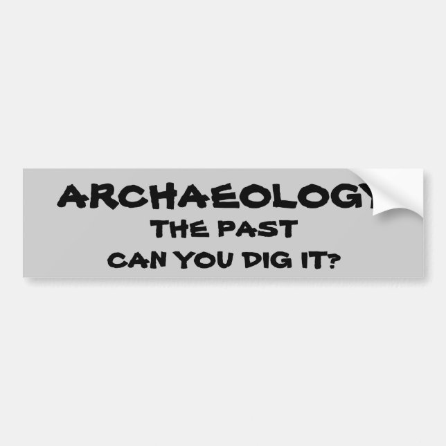 Archaeology Pun. The Past Can You Dig It? Bumper Sticker (Front)